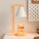 Japanese-Style Natural Wood Aromatherapy Wax Melting Lamp, Smokeless, Creative Bedroom Bedside Lamp, Romantic Candle, Dimmable, Trendy Retro