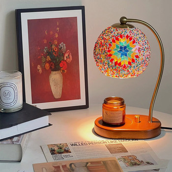 American Retro Aromatherapy Lamp, Melted Wax Table Lamp, Warm and Romantic Bedroom Bedside Candle Melting Atmosphere Lamp, Birthday Gift for Girls