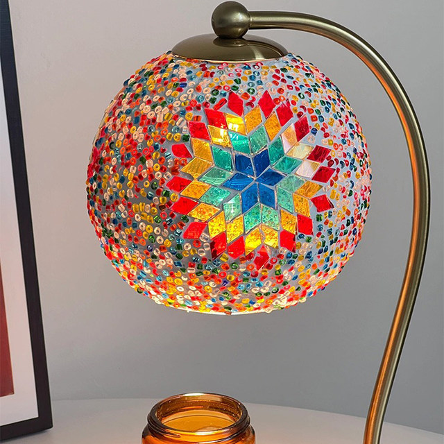 American retro aromatherapy lamp melted wax table lamp warm and romantic bedroom bedside melted candle atmosphere lamp birthday gift for girls