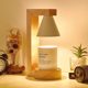 Japanese-Style Natural Wood Aromatherapy Wax Melting Lamp, Smokeless, Creative Bedroom Bedside Lamp, Romantic Candle, Dimmable, Trendy Retro