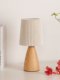 Wabi-Sabi Pleated Table Lamp Bedroom Ceramic Wood Grain High-End Night Light Warm and Romantic Home Decoration Atmosphere Bedside Lamp