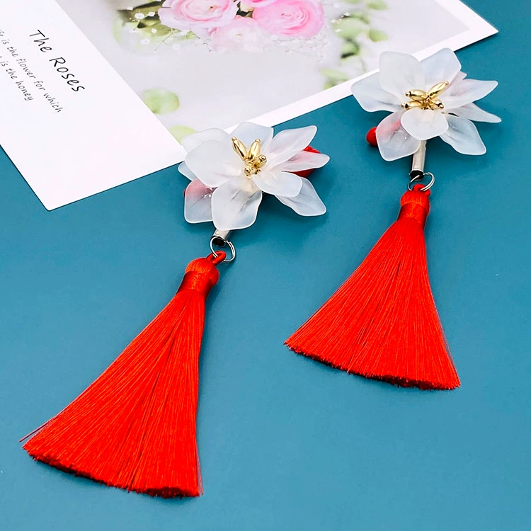 Ba chiều tua hoa khiêu dâm kẹp ngực tiếp liệu handmade kẹp ngực kim loại đồ chơi nữ SM tiếp liệu ngực phụ kiện