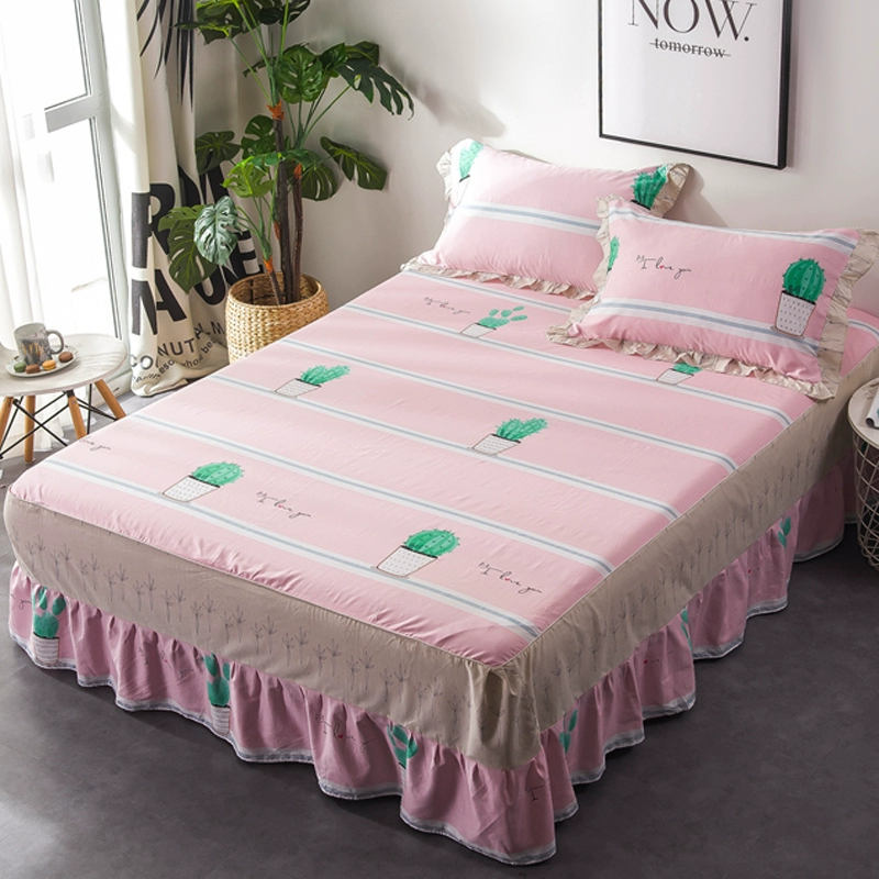 Váy cotton bên giường đầy đủ bên Simmons bảo vệ bìa đơn giường đôi đơn giường đặt giường ngủ trải giường - Váy Petti