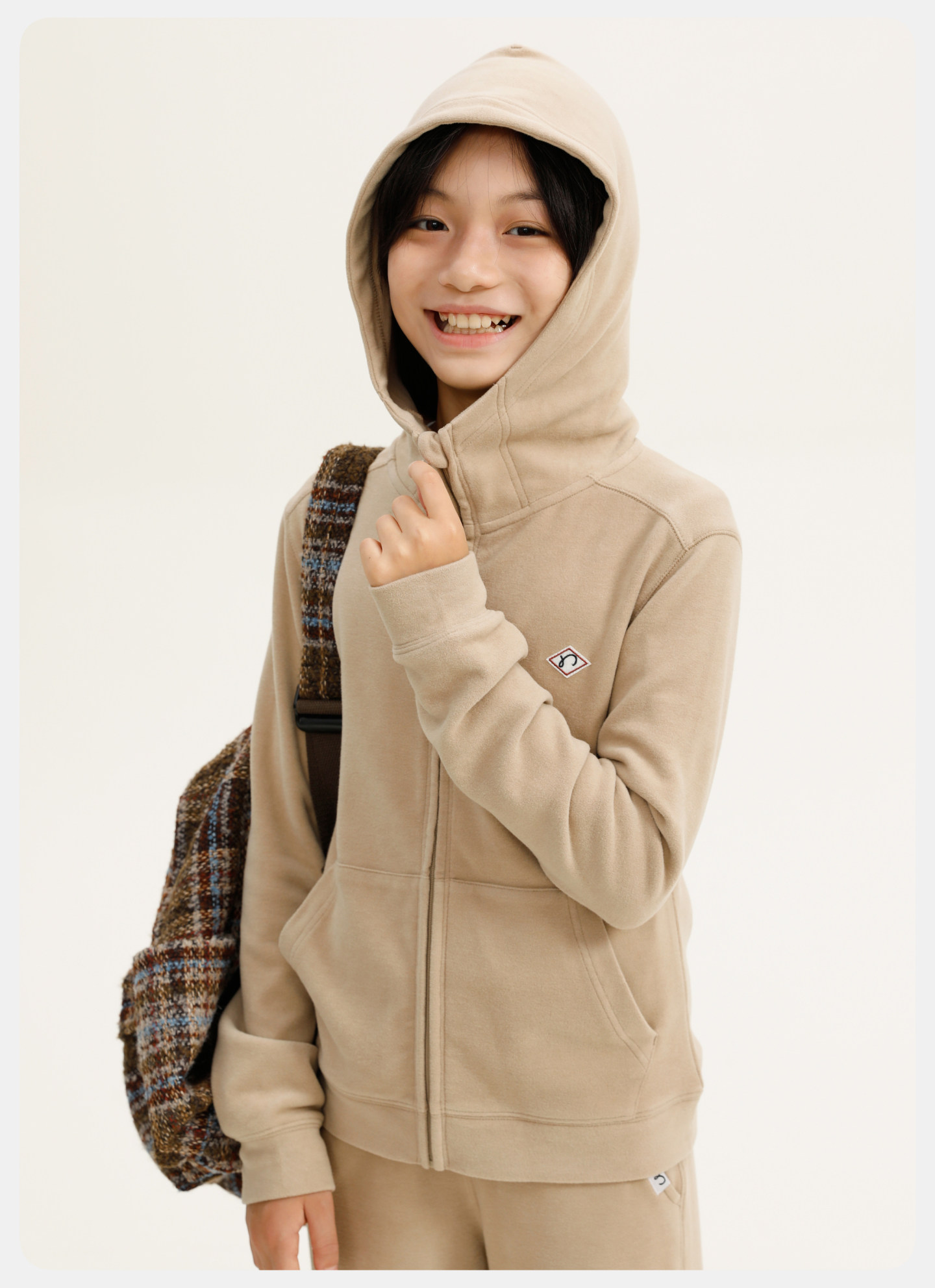 Capsule Naju Children's Clothing [Easy to Fold] Children's Sweatshirt Antibacterial Static-Free Lightweight Warm Fleece Zip-Up Jacket for Boys and Girls — 86
