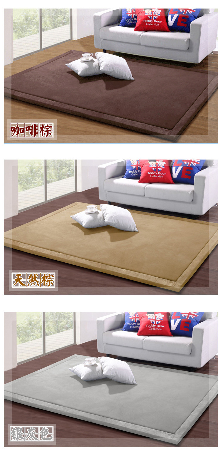 trẻ em nhung san hô thảm tatami giường thảm phòng ngủ phòng khách cửa sổ vịnh mat tùy chỉnh dày bò mat - Thảm giá thảm lót sàn