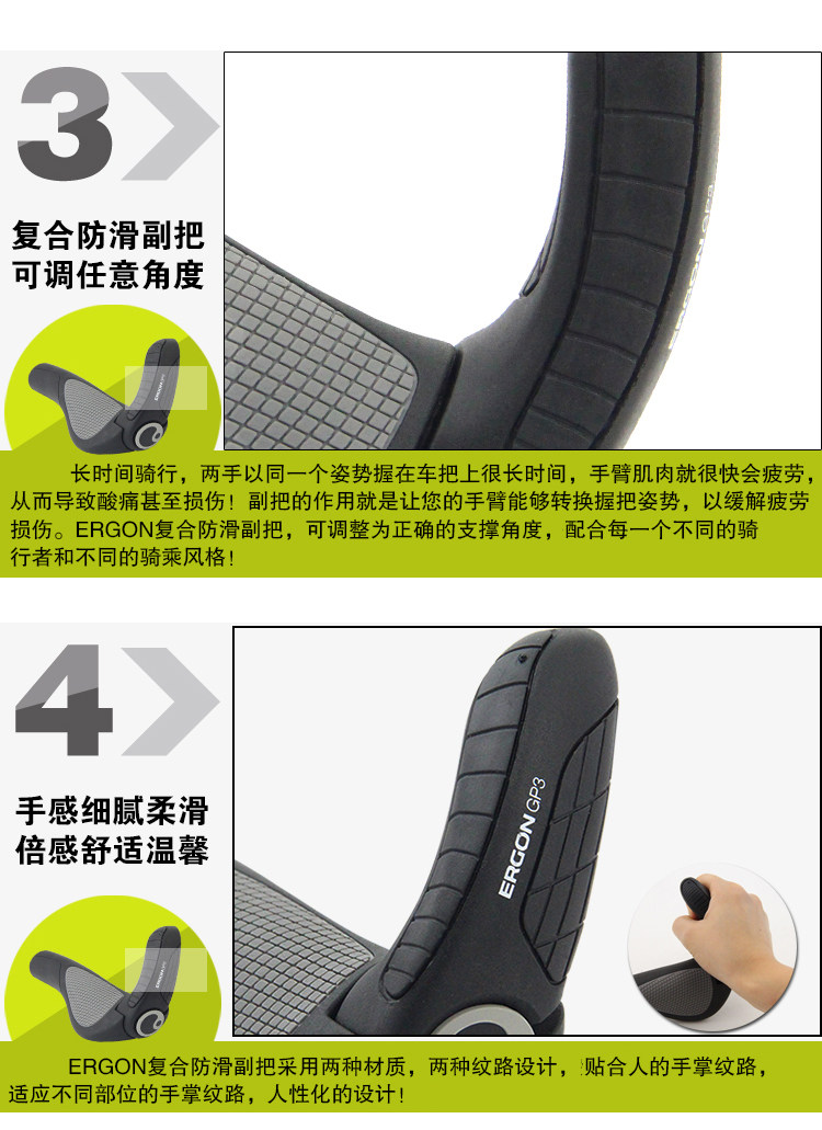 Poignées de vélo ERGON - Ref 2338606 Image 19