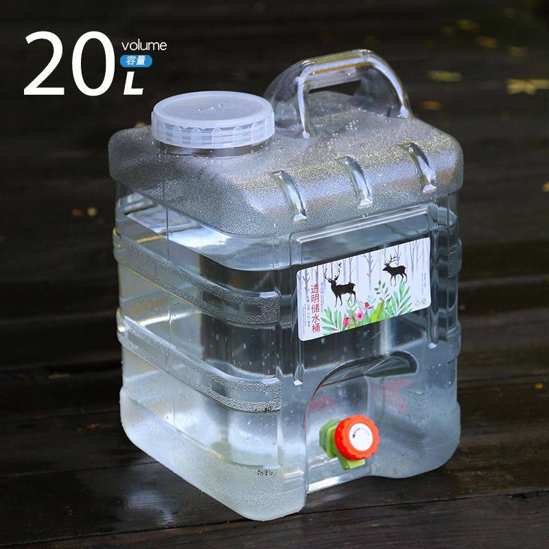 Outdoor PC storage bucket food grade portable drinking bucket pure water tank car self-driving camping home kitchen storage water