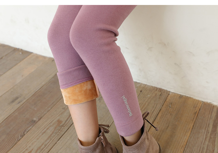Quần legging nữ mới 2018 thu đông cho bé một chiếc cộng với nhung dày bé ấm áp bên ngoài mặc quần cotton quần bò ống rộng thời trang cho bé