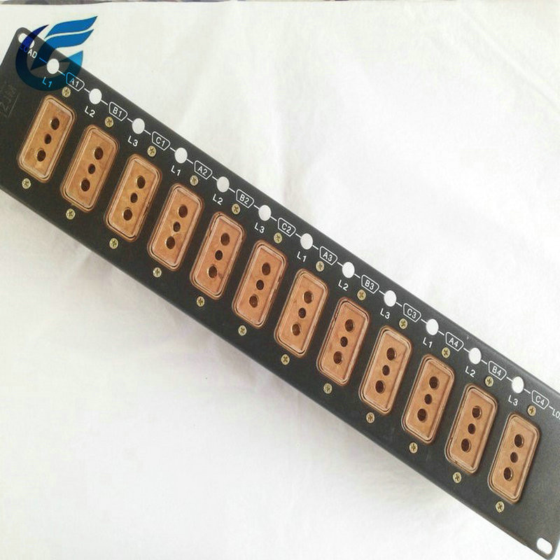 Stage lighting aviation box cabinet special bakelite socket 2U panel bakelite plug 40A12 way