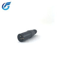 Stage KTV flash Ballroom Wedding bar special microphone plug three-heart canon black gold-plated