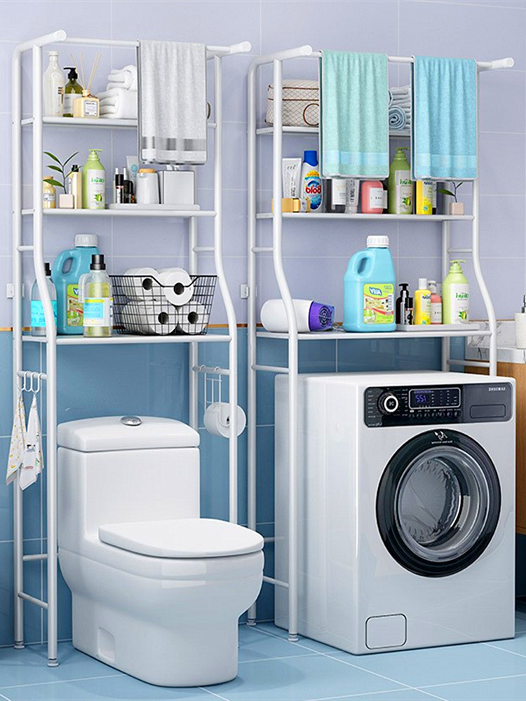 đế máy giặt electrolux Kệ vệ sinh máy giặt nhà vệ sinh nhà vệ sinh ban công nhà tắm vệ sinh bột giặt chất lỏng giá để đồ đế cao su chống rung máy giặt kệ máy giặt 3 tầng Kệ máy giặt, máy sấy