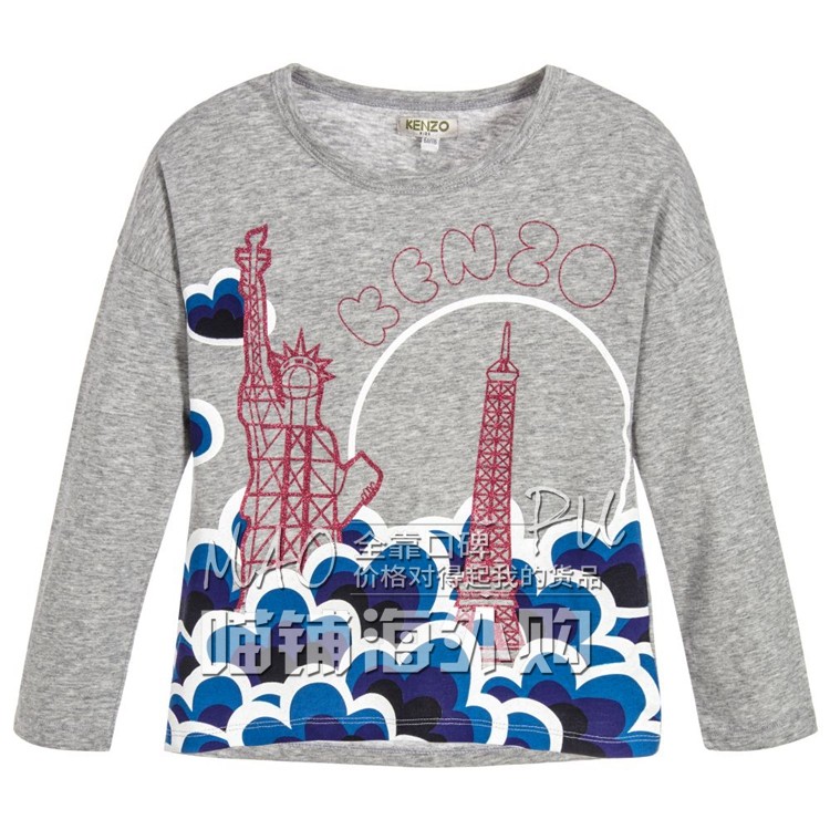 European kenzo Kenzo Takada autumn and winter girls children's clothing goddess of victory T-shirt