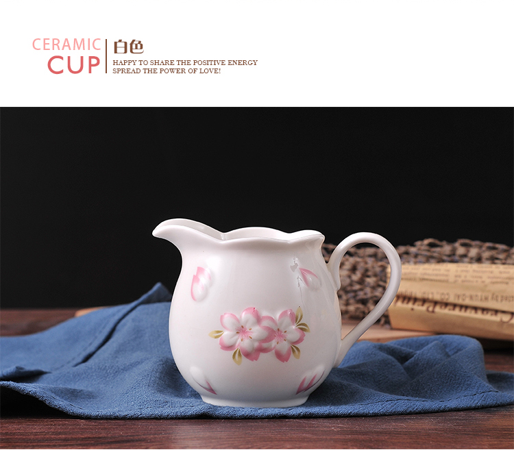 Đồ gốm sứ sáng tạo châu Âu bình sữa cherry ly sữa bình sữa lưu trữ cà phê bình sữa sữa muỗng sữa thìa cà phê thiết bị phù hợp phin ca phe