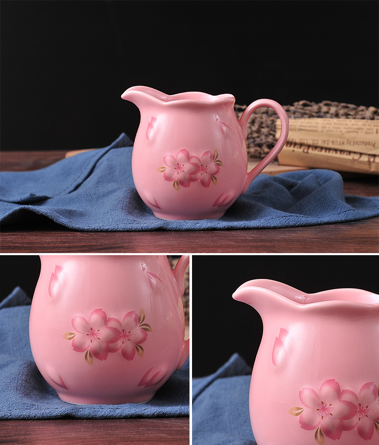 Đồ gốm sứ sáng tạo châu Âu bình sữa cherry ly sữa bình sữa lưu trữ cà phê bình sữa sữa muỗng sữa thìa cà phê thiết bị phù hợp phin ca phe