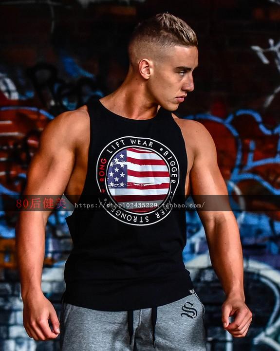 Ưu đãi đặc biệt thể hình chuyên nghiệp thể hình vest thể thao vượt rào nam mùa hè cotton lỏng nam mồ hôi vest vest vai áo 3 lỗ tập gym