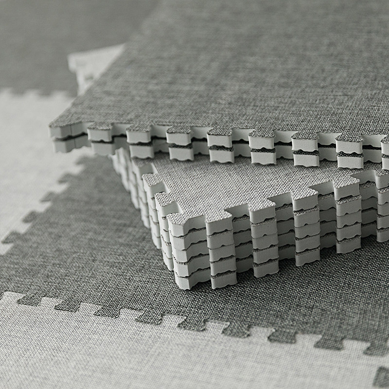 2021 new cotton linen carpet bedroom ins wind summer balcony room full-laid block splicing ground mat can cut