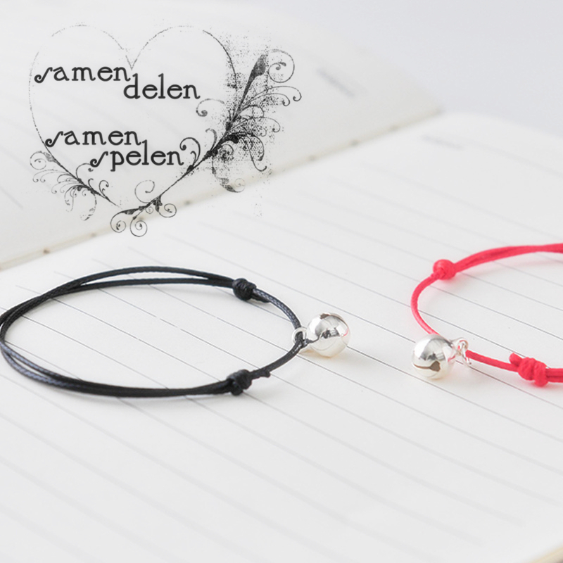 Nhật Bản và Hàn Quốc đơn giản retro chuông đỏ dây đeo tay đôi vòng tay dệt tay bạn gái sinh viên quà tặng nam và nữ vòng hồ ly