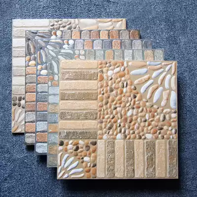 Pebble parquet antique tiles 400x400 balcony tile simple modern matte terrace bump Garden floor tiles