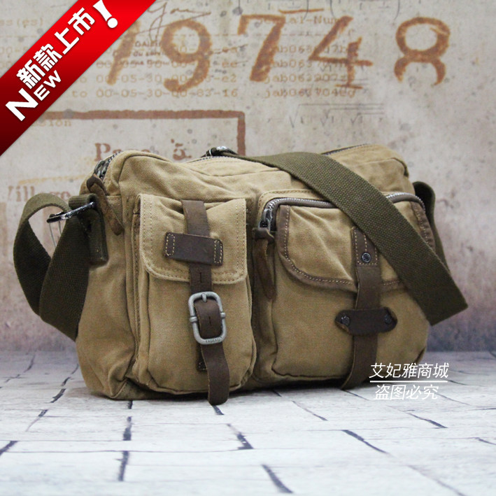 Yagnu new Postbag Canvas Bag Casual Business Men's Bag Skew Satchel Men Single Shoulder Bag Outdoor Pitched Cross Tide