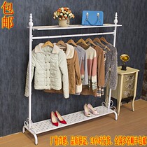 Iron wedding dress hanger clothing store shelf floor hangers shoe bag display stand bedroom coat rack