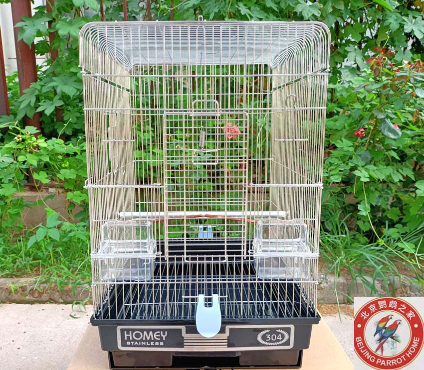 Export 304 stainless steel parrot cages small and medium Birdcage peony Xuanfeng HOKAPET new home small bird cage