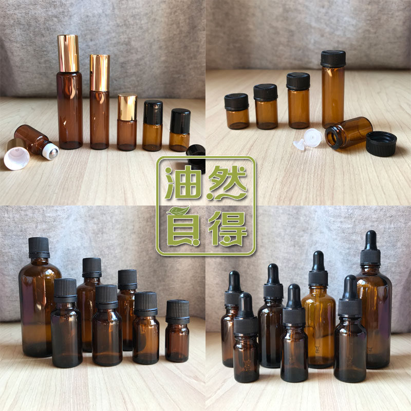 Essential Oil Roller Bottle Coconut Oil Press Pump Bottle Cap Sticker 3ml 5ml 10ml 15ml 20ml