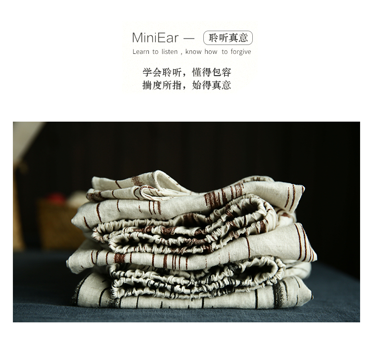 Tai nhỏ sản xuất linen vòng cổ áo thun văn học hoang dã hoang dã bất thường đàn hồi eo chín điểm áo quần phù hợp với nữ thời trang công sở nữ