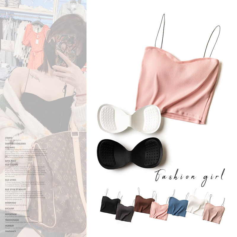 The spring breeze is not as good as you. It is easy to wear and cheap in summer. Thin shoulder sling. Built-in massage chest pad.