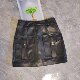 Retro Maillard style pocket design workwear leather skirt 2025 new versatile skirt