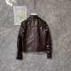 Datongtong same style genuine leather jacket for women 2025 autumn new sheepskin short coat fashionable motorcycle jacket