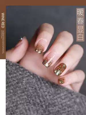 KaSi nail polish 2021 new pearlescent sequins pop silver sparkling mango gold nail shop dedicated