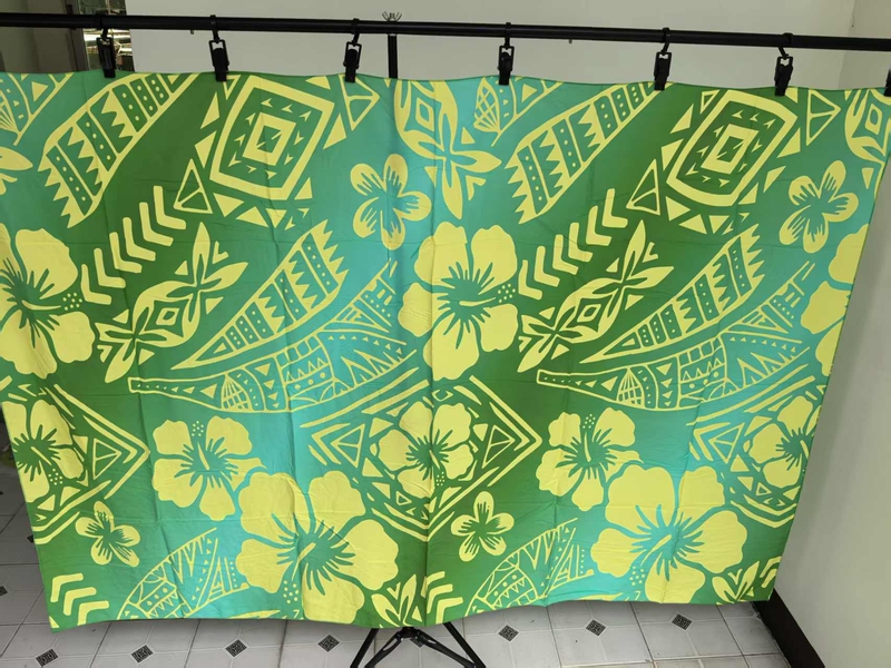 Foreign Trade Export to the South Pacific, Tahitian Dance, Hawaiian Beach Towel, Wrap, Pareo, Shawl, Rayon Fabric