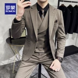 Мужской демисезонный ретро костюм в английском стиле для отдыха, комплект, свадебное платье, большой размер