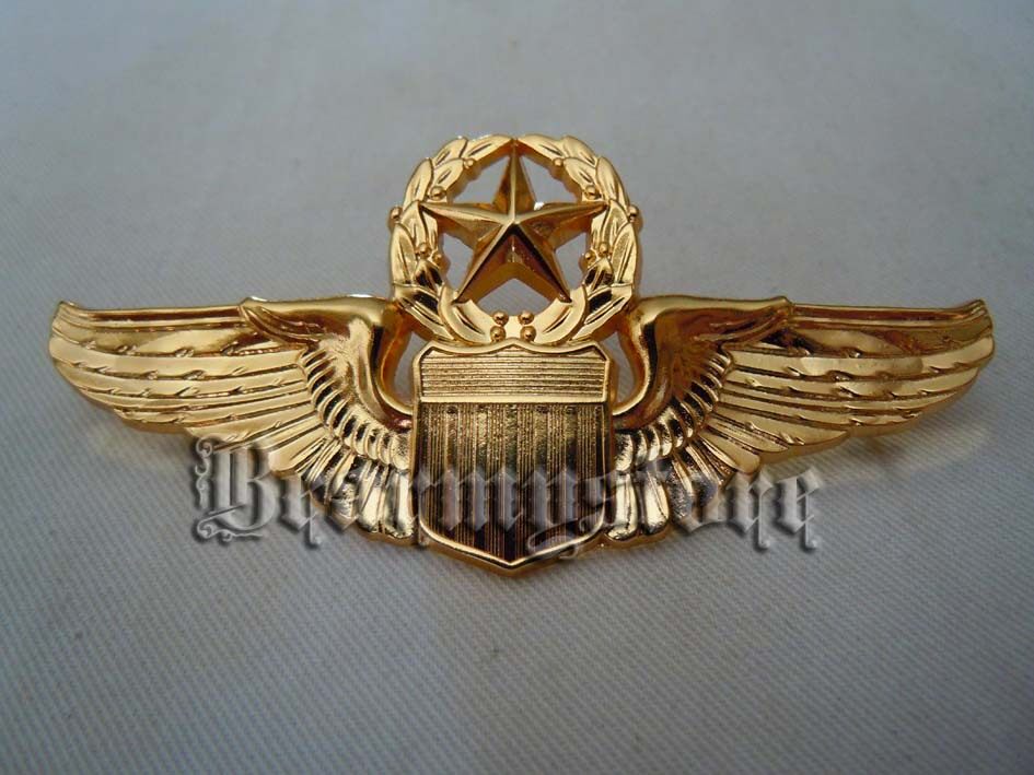 American Air Force Flight Advanced Case Chest Bright Gold Pilot Rating Bracelet