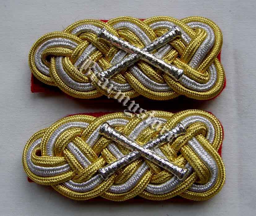 Original style of the German Defense Force Marshal wire formed shoulder chapter of Indian wire weaving red cloth