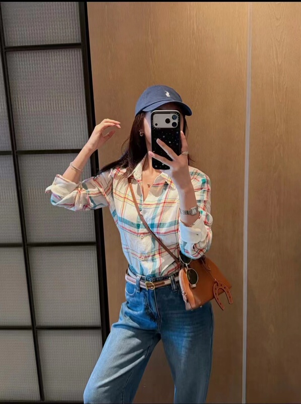 Oni~Rl Color-Blocked Linen Collared Shirt 8169