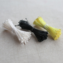 Pocket rose heart 1MM mini rose core Vegetarian JADE cream stamens hand-made flower ironing device