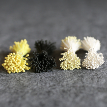 Small 2MM matte round head flower heart jade paste head flower core flower stamens Hand-made hot flower hot flower fondant pottery