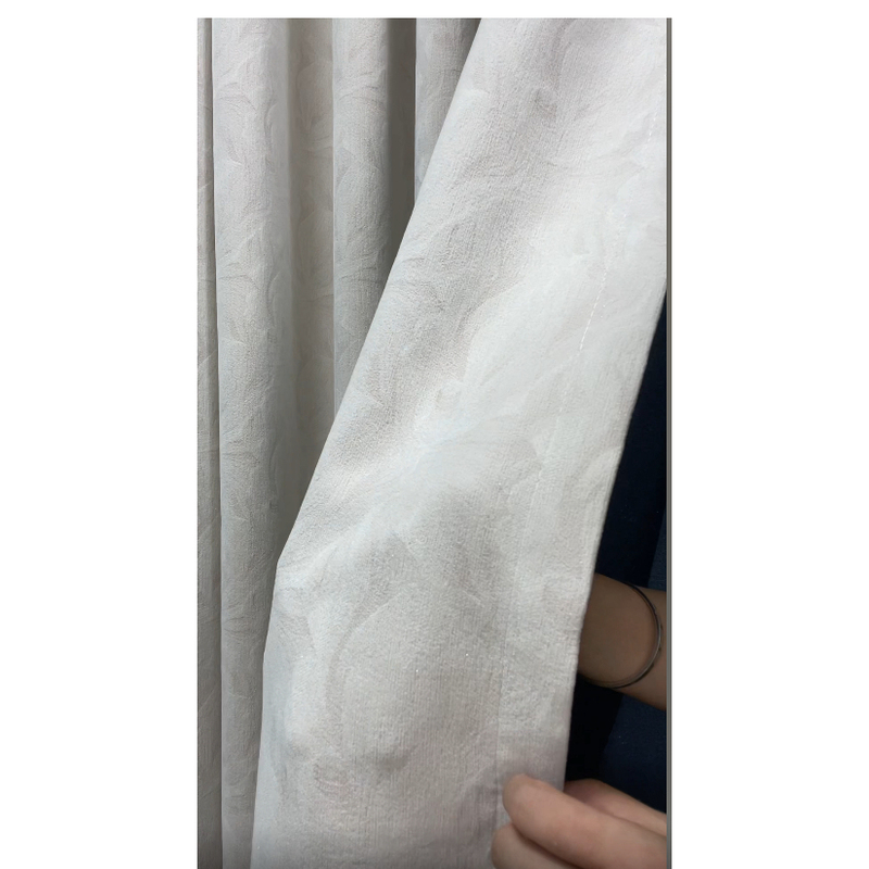 Light Milk Tea Color Chenille Fabric, Width 5m 6m 7m 8m, Perforated or Korean Pleated, Full Coverage Light Milk Tea Color Chenille Fabric, Width 5m 6m 7m 8m, Perforated or Korean Pleated, Full Coverage