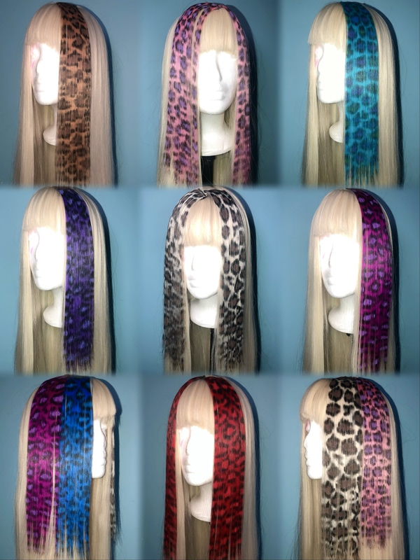 Retro Fashion Classic Leopard Print Available in Multiple Colors, Can Be Matched with Any Hand-Painted Wig or Hairpiece