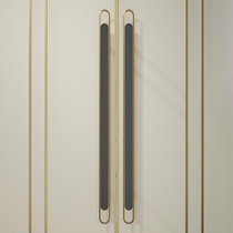 High-end imitation marble walnut hotel box solid wood door handle modern gold framed door glass door handle