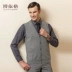 Boyg cashmere vest cardigan nam áo len cashmere len nam v-cổ đan áo len thu đông Dệt kim Vest