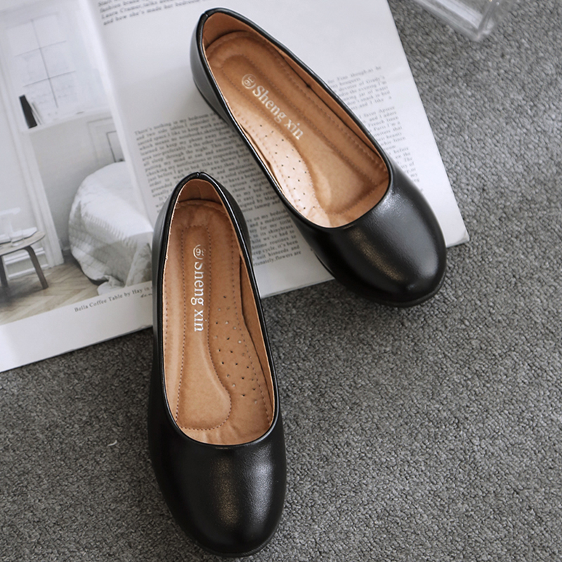 Hotel work shoes female black work shoes women's shoes non-slip soft bottom comfortable versatile flat shoes professional women's shoes