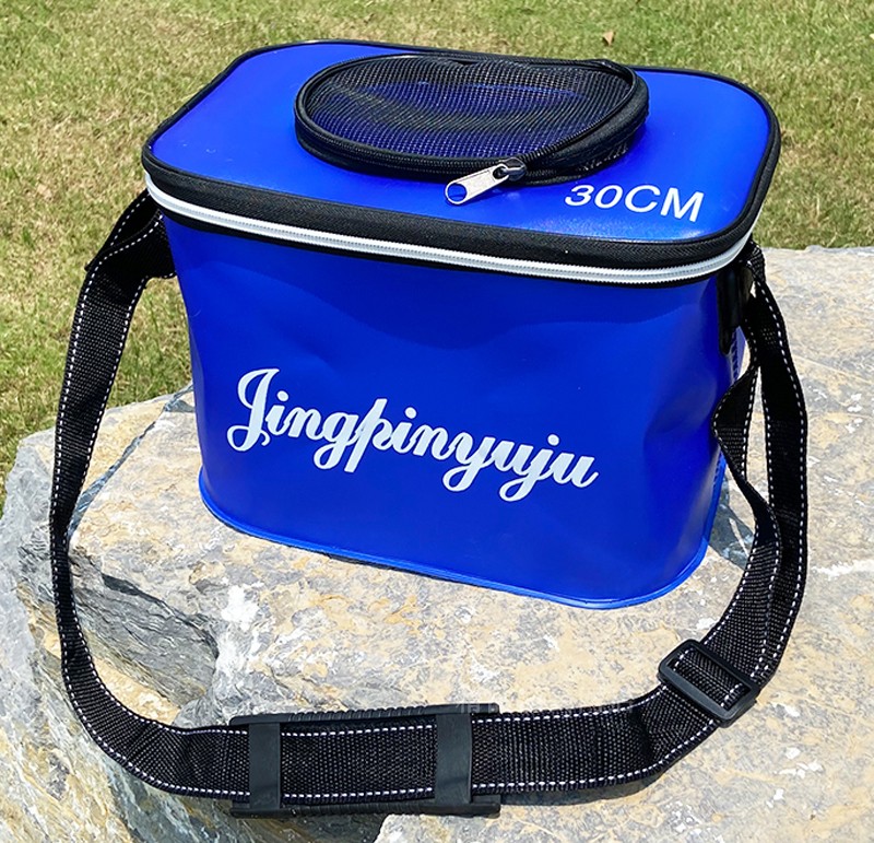 EVA thickened folding fish protection bucket Leisure fishing bucket Portable square breathable water tank live fish bucket fishing gear fishing box