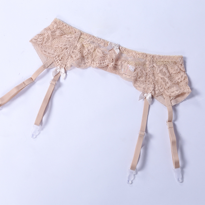 Lace Garter Belt, Three Rows of Two Buckles, Adjustable Stockings, Sexy Garter Belt