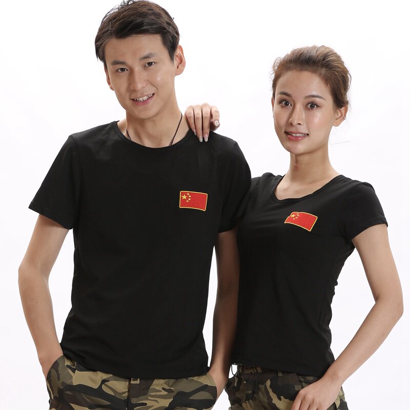 Black camouflak woman T-shirt lady summer all-cotton short sleeve lovers' camouflatable 511 men's autumn T-shirt