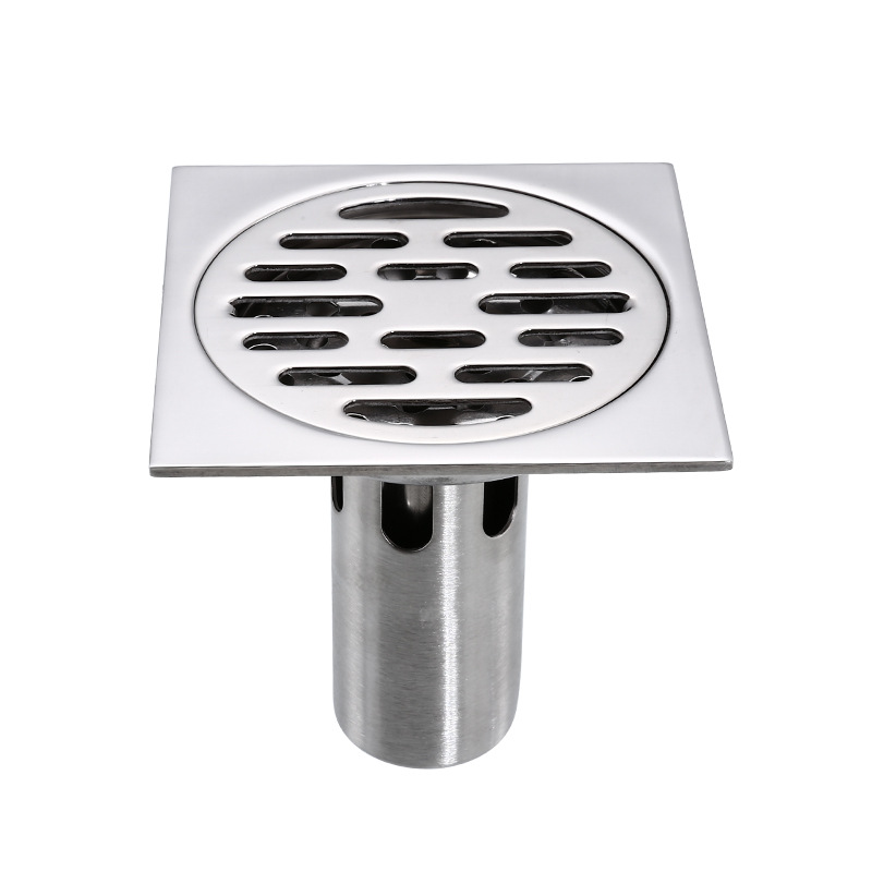 Stainless steel powder room deodorant floor drain Anti-water powder room Bathroom washing machine large flow thickening anti-blocking floor drain