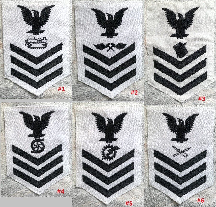 Brand new US aircraft carrier sailor officer E6 professional embroidered cloth label armband badge armband a 10X15 cm