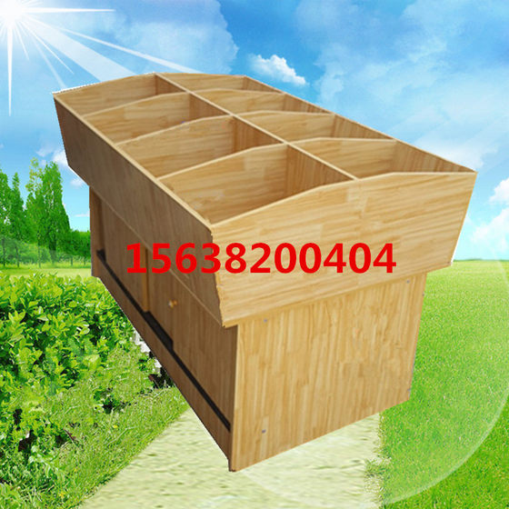 Supermarket rice barrels, grain cabinets, dry fruit display cabinets, bulk rice cabinets, wooden rice buckets, grain racks, bulk weighing containers