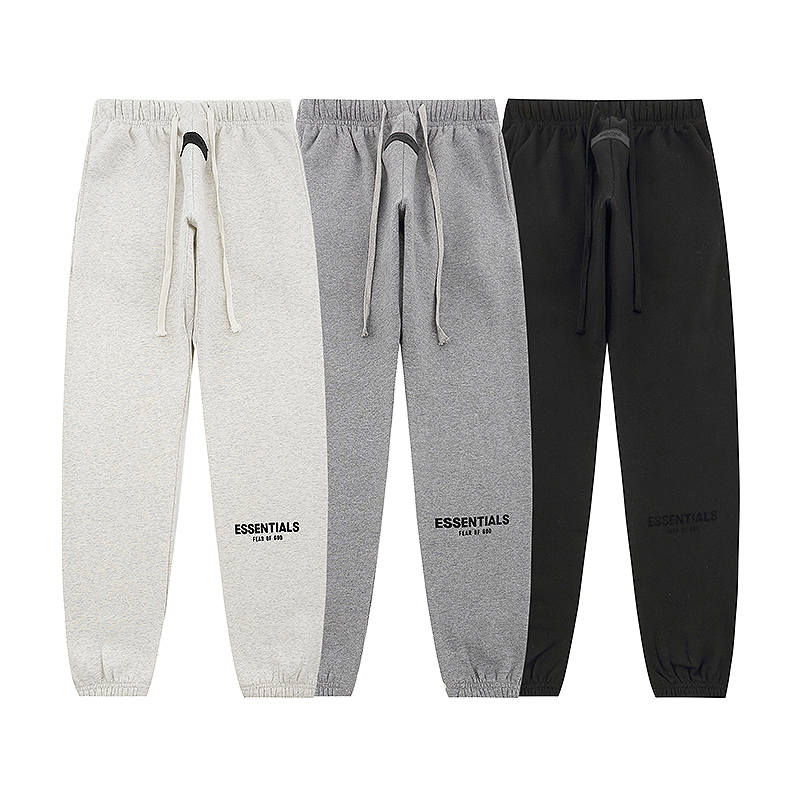 Essentials Sweatpants Long Pants Men's Joggers Casual Loose Sports Hip-Hop Autumn and Winter Women's American Style Fog Double Line